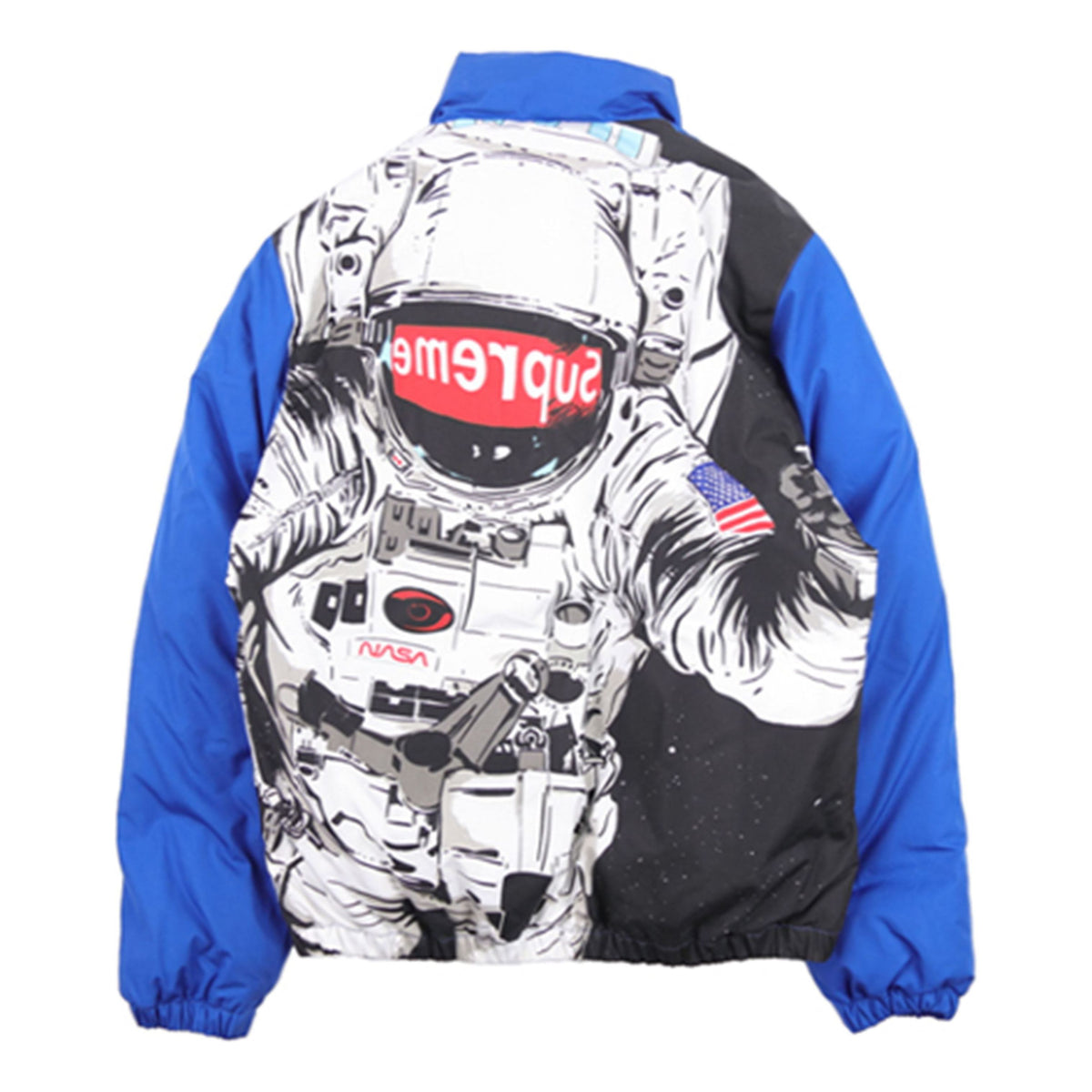 Supreme Astronaut Puffy Jacket Royal Printing With Down Feather Unisex