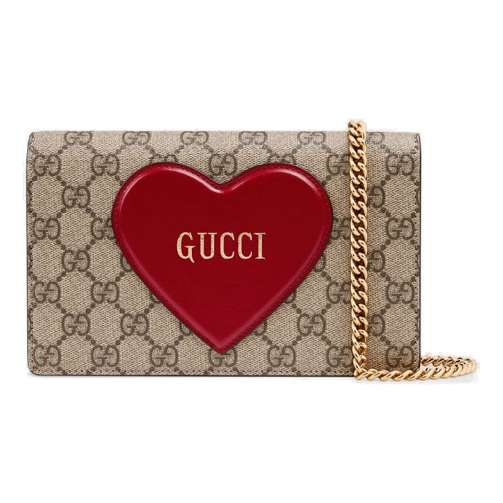 (WMNS) Gucci Logo 3D Love Canvas Chain Shoulder Messenger Bag / Red  Valentine's Day limited 648948-20QAS-8570