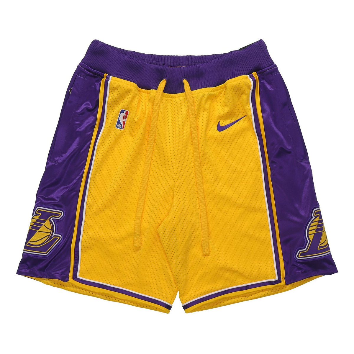 Nike Los Angeles Lakers Basketball Shorts Yellow AJ9170-728 - KICKS CREW