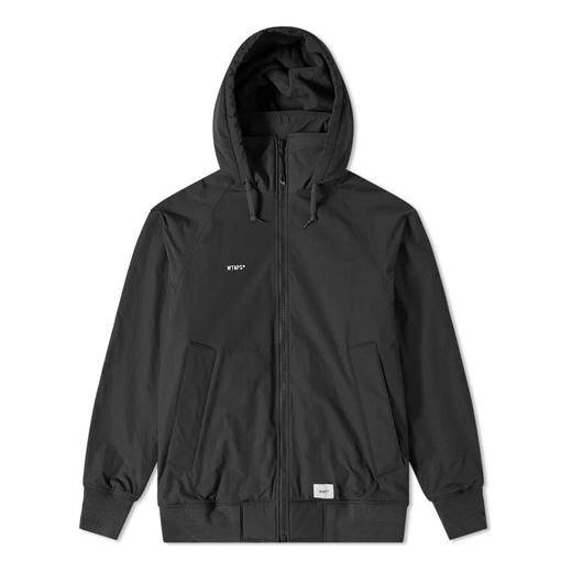 WTAPS Incom/nylon.Tussah Hooded Jacket Unisex Black 192BRDT-JKM02