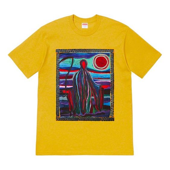 Supreme SS19 Reaper Tee Printing Short Sleeve Unisex Yellow SUP