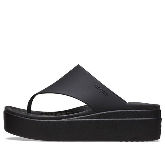 (WMNS) Crocs Brooklyn Flip 'Black' 208727-001 - KICKS CREW