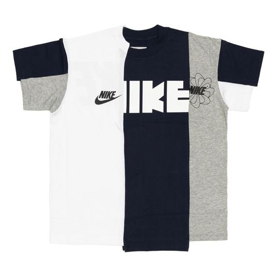 WMNS) Nike x Sacai Crossover NRG Splicing logo Short Sleeve