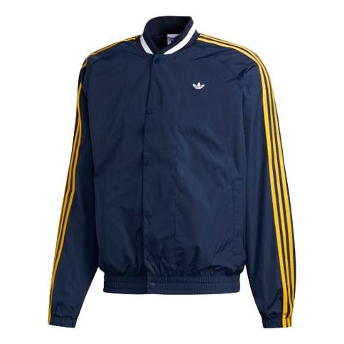 adidas originals Embroidery Logo Sports Jacket Coat Male Blue GD2095 ...