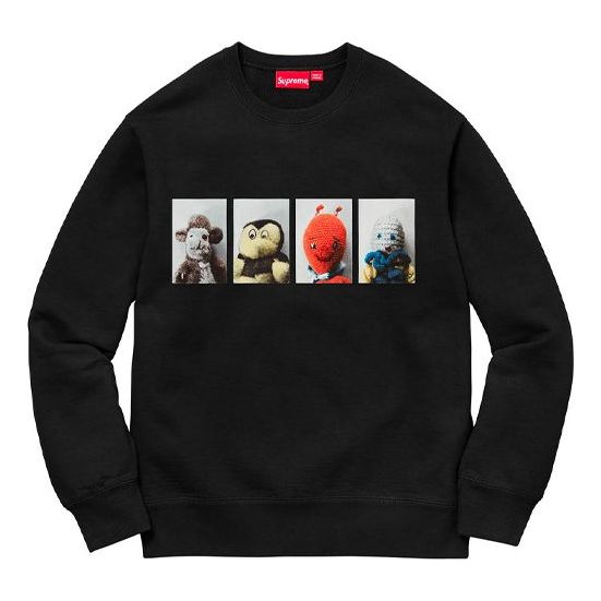 Supreme FW18 Mike Kelley AhhYouth! Crewneck Sweatshirt Black SUP