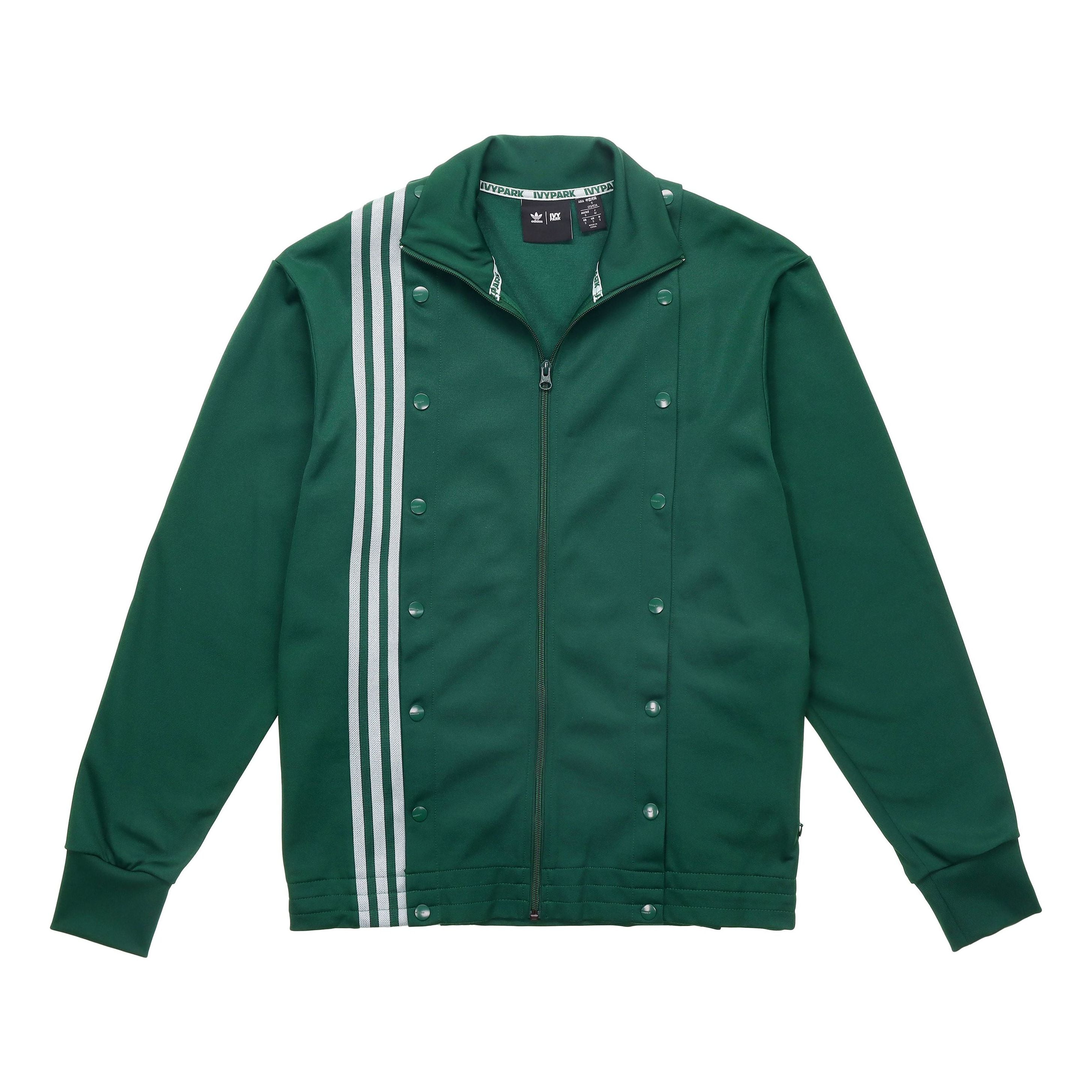 adidas originals x IVY PARK Crossover Stripe Sports Jacket Couple Style  Grass Green GV1582