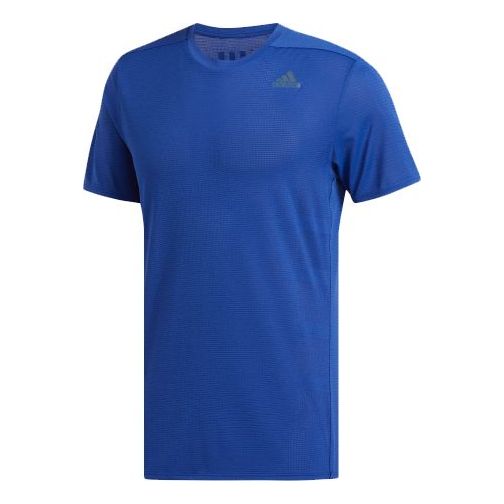 adidas Running Sports Round Neck Short Sleeve Blue CZ8727