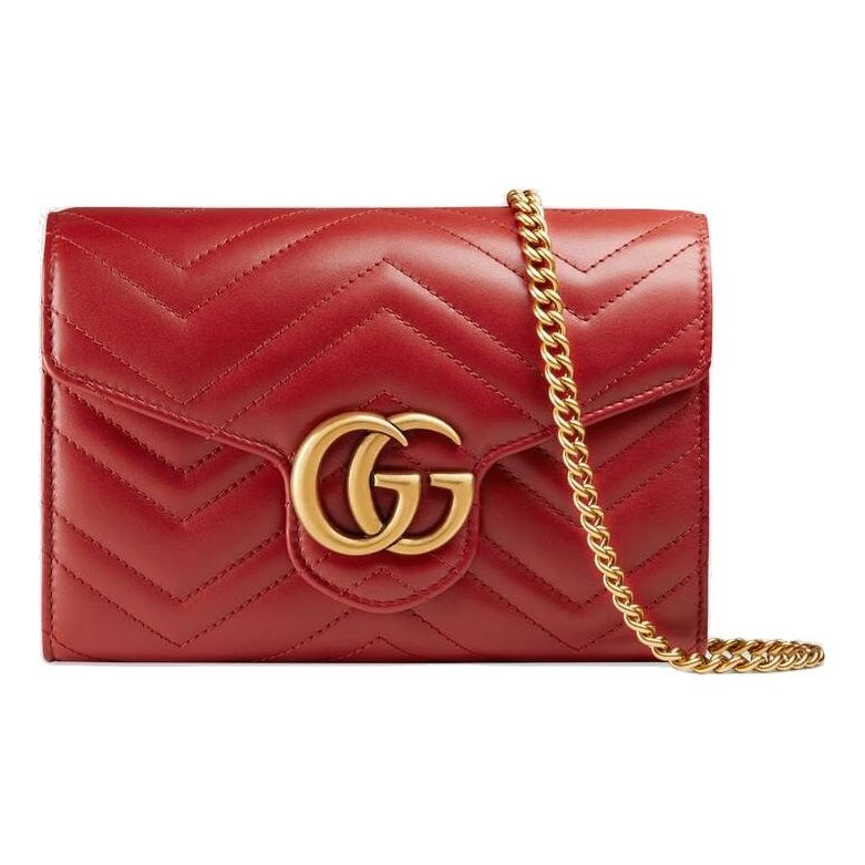 (WMNS) GUCCI GG Marmont Series Mini Red Shoulder Bag 474575-DRW1T-6433 ...