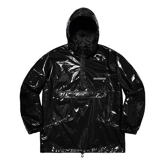 Supreme SS19 Crinkle Anorak waterproof 3M Reflective Interchange Jacket  Unisex Black SUP-SS19-10191