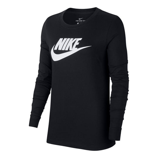 (WMNS) Nike Sportswear Classic Logo Printing Round Neck Long Sleeves B ...