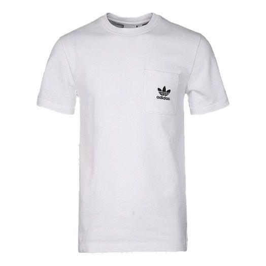 adidas Pocket T-shirt 'White Black' CW5175-KICKS CREW