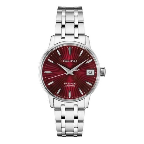 SEIKO PRESAGE Series Mechanical Silver/Red SRP853J1 - KICKS CREW