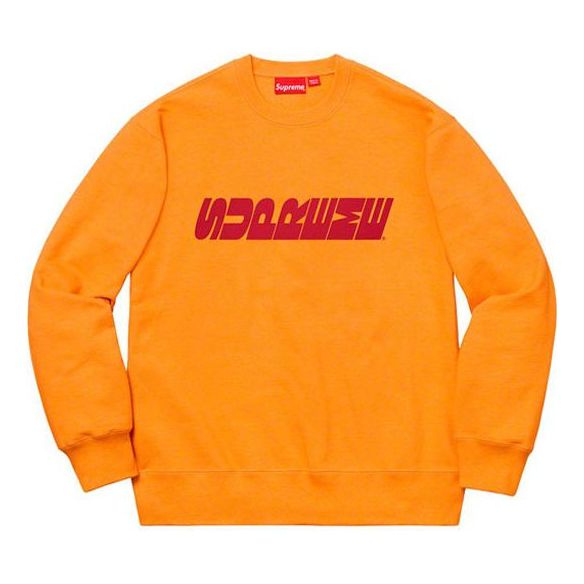 Supreme FW19 Week 3 Breed Crewneck Chest Logo Round Neck Unisex Orange