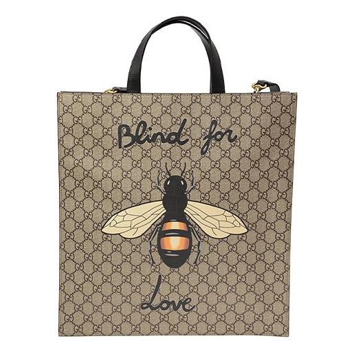 Gucci, Bags, Gucci Gg Logo Supreme Bees Large Totes Shoulder Bag