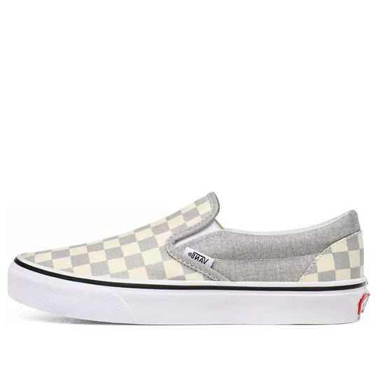 Silver and black sales checkered vans