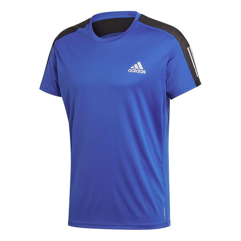 adidas Own The Run Tee Running Short Sleeve Men's Blue FT1431 - KICKS CREW