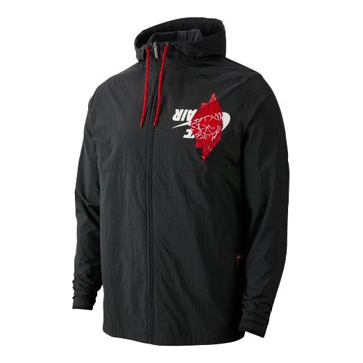 Air Jordan Jumpman Casual Sports Alphabet Pattern hooded Zipper Jacket