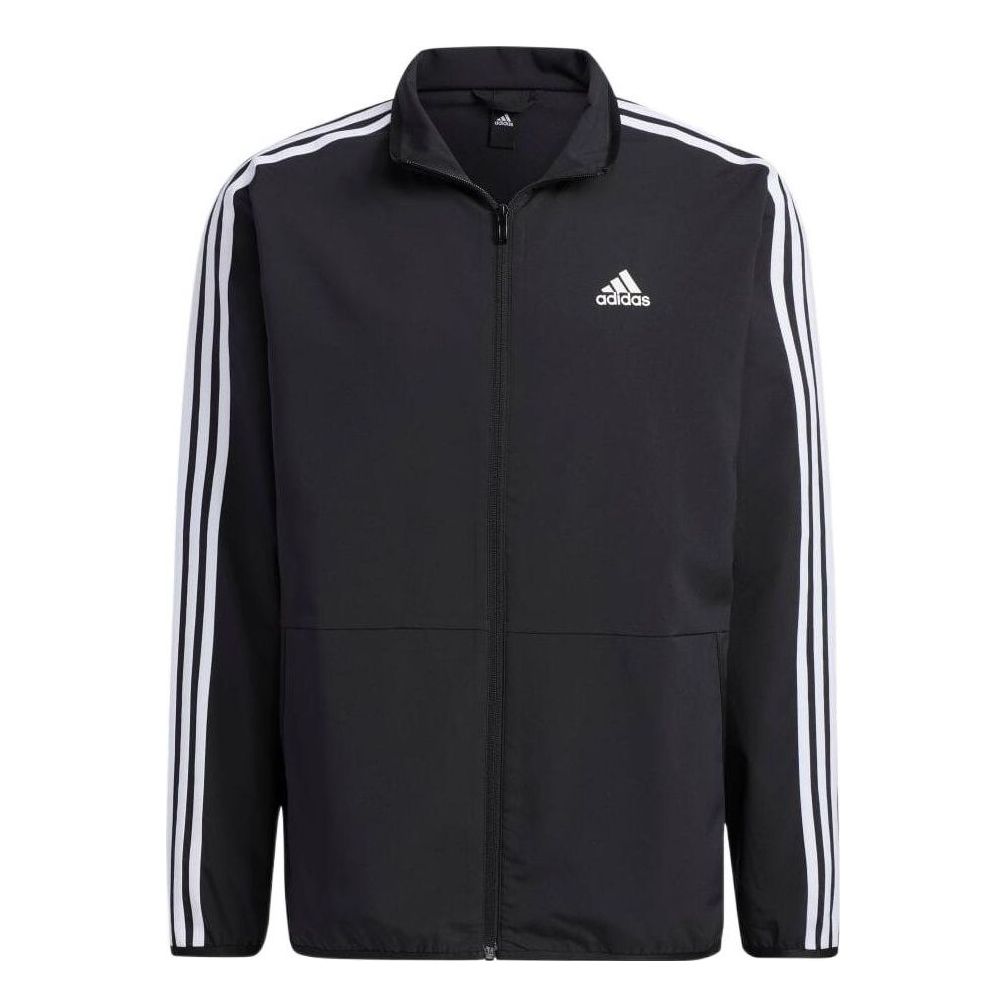 adidas three stripes Stand Collar Jacket Men's Black IA9374-KICKS CREW