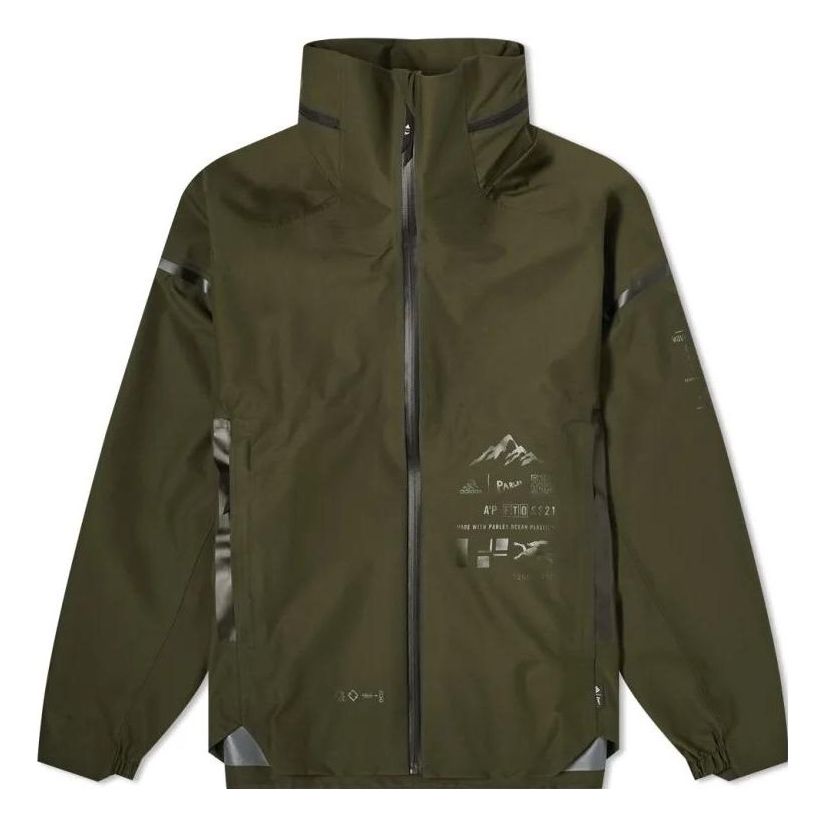 adidas Loose Outdoor Sports Hooded Jacket Green H16253-KICKS CREW