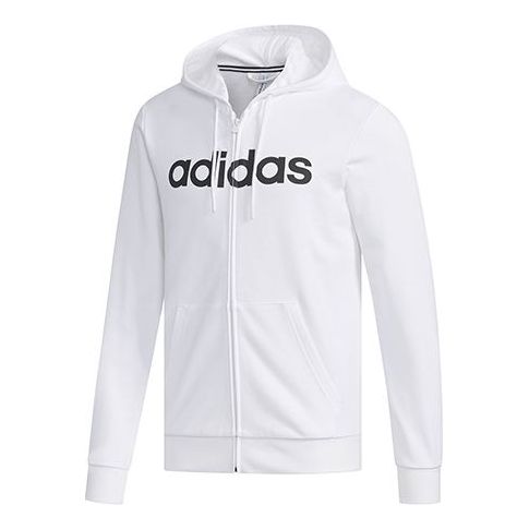 adidas Hooded Jacket Sports Coat Men White EJ7056-KICKS CREW