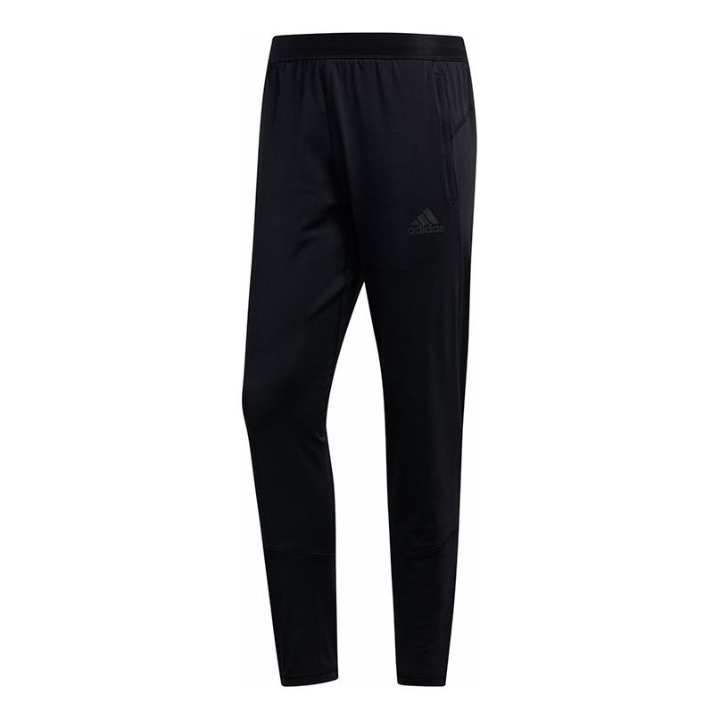 adidas Breathable Slim Fit Sports Pants Black FJ6169 - KICKS CREW