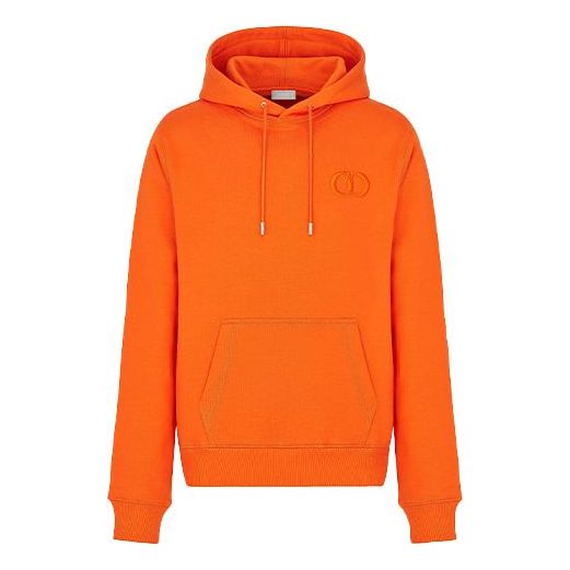 Men's DIOR Logo Embroidered Solid Color Orange 113J698A0531-C242 ...