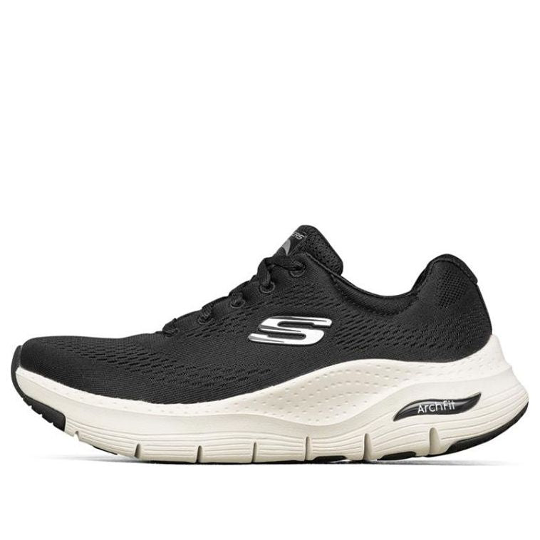 (WMNS) Skechers Arch Fit Sneakers Black/White 149057-BKW - KICKS CREW