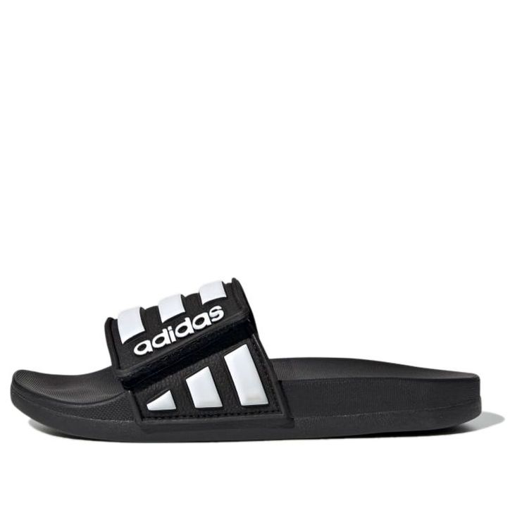 (GS) adidas Adilette Comfort ADJ J 'Black' EG1879 - KICKS CREW