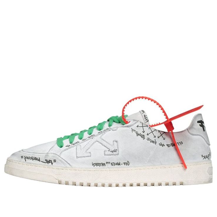 OFF-WHITE c/o VIRGIL ABLOH 2.0 SNEAKER DUNK GRAFFITI WHITE GREEN SPRAY NEW  7.5