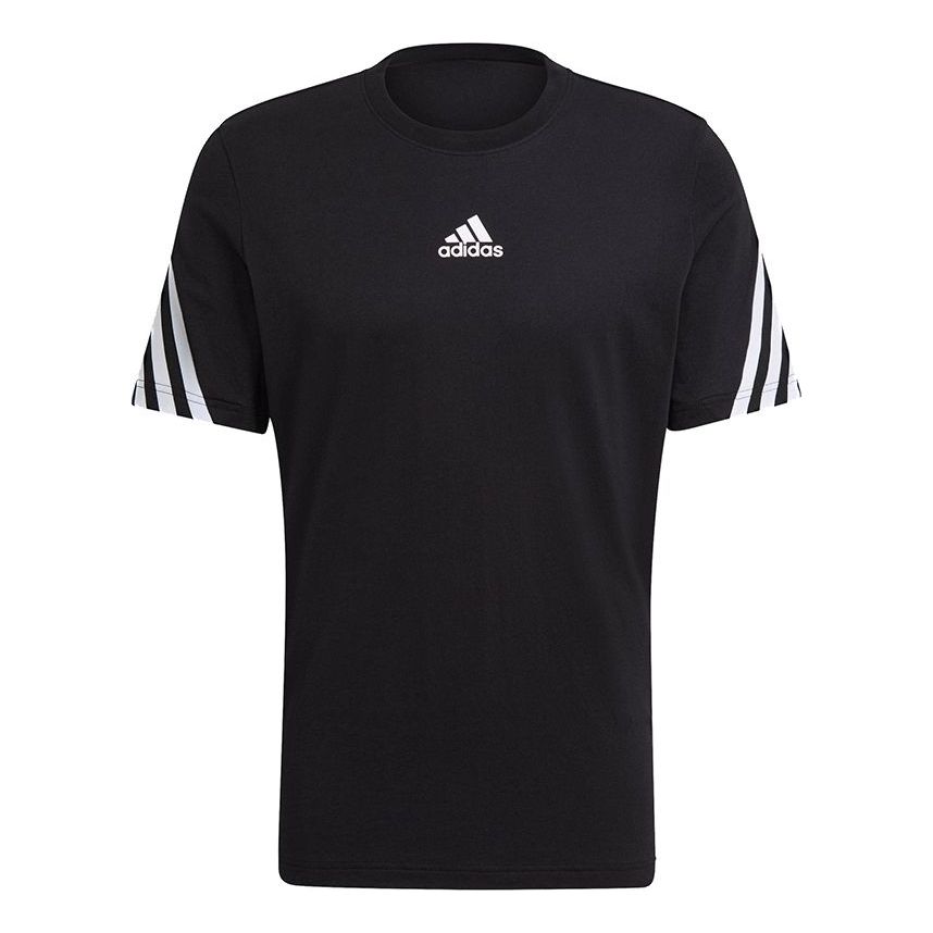 adidas M 3s Tape Tee Printing Sports Short Sleeve Black GP4118 - KICKS CREW