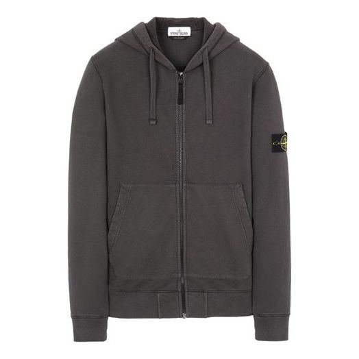 Men's STONE ISLAND Zipper Gray 731564220-V0065 - KICKS CREW