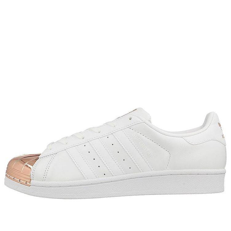 Superstar with metal hotsell toe (white  copper)