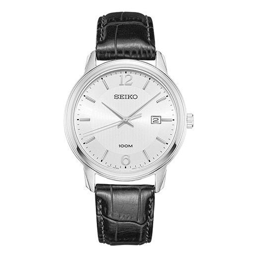 Men s SEIKO Belt Quartz Watch White SUR265P1 KICKS CREW