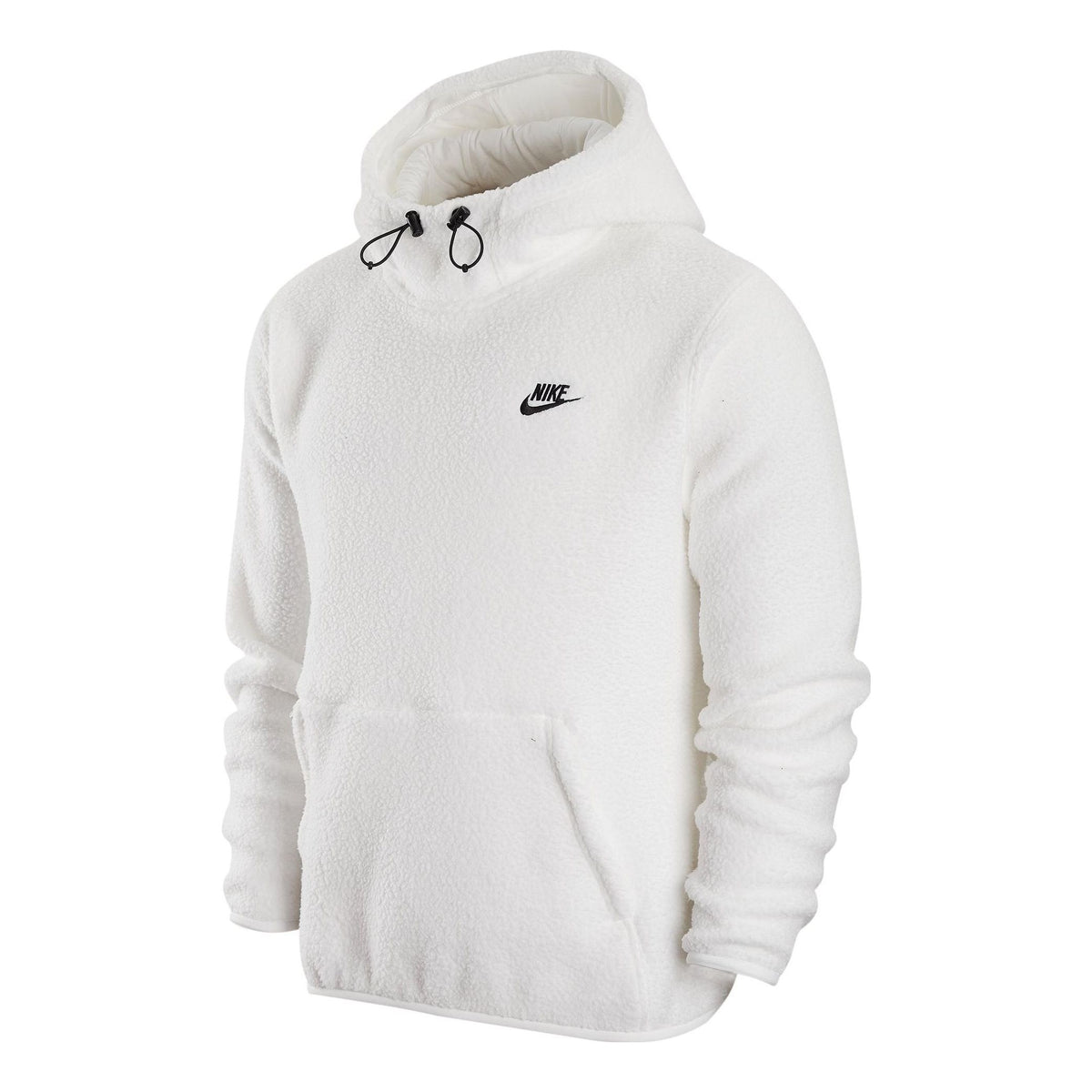 Nike Sport Logo Drawstring Hoodie 'White Black' DV8155-100 - KICKS CREW