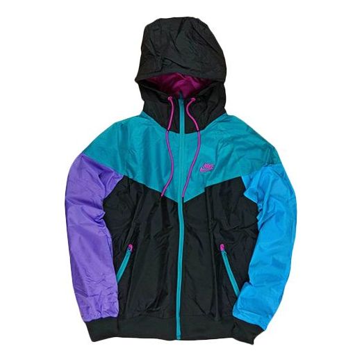 Nike Colorblock Sports windbreaker Breathable Jacket Blue AR2192-001 ...