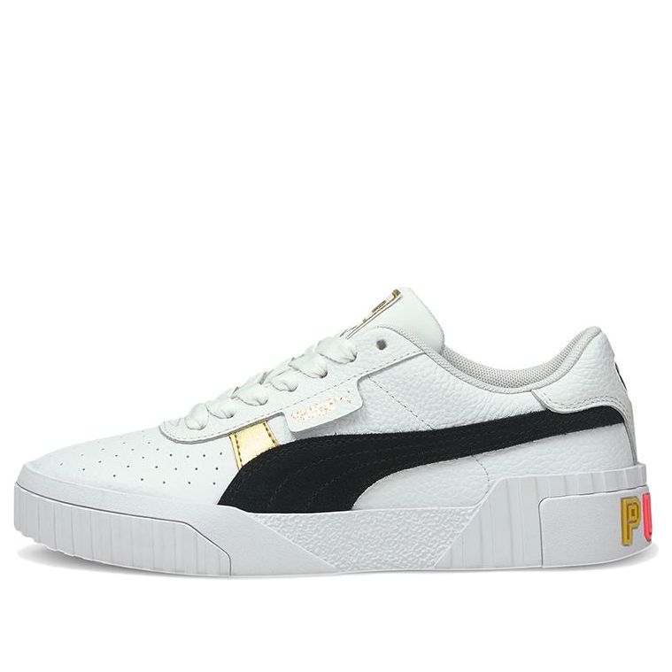(WMNS) PUMA Cali Varsity Black/White/Gold Casual Board Shoes 374109-01 ...