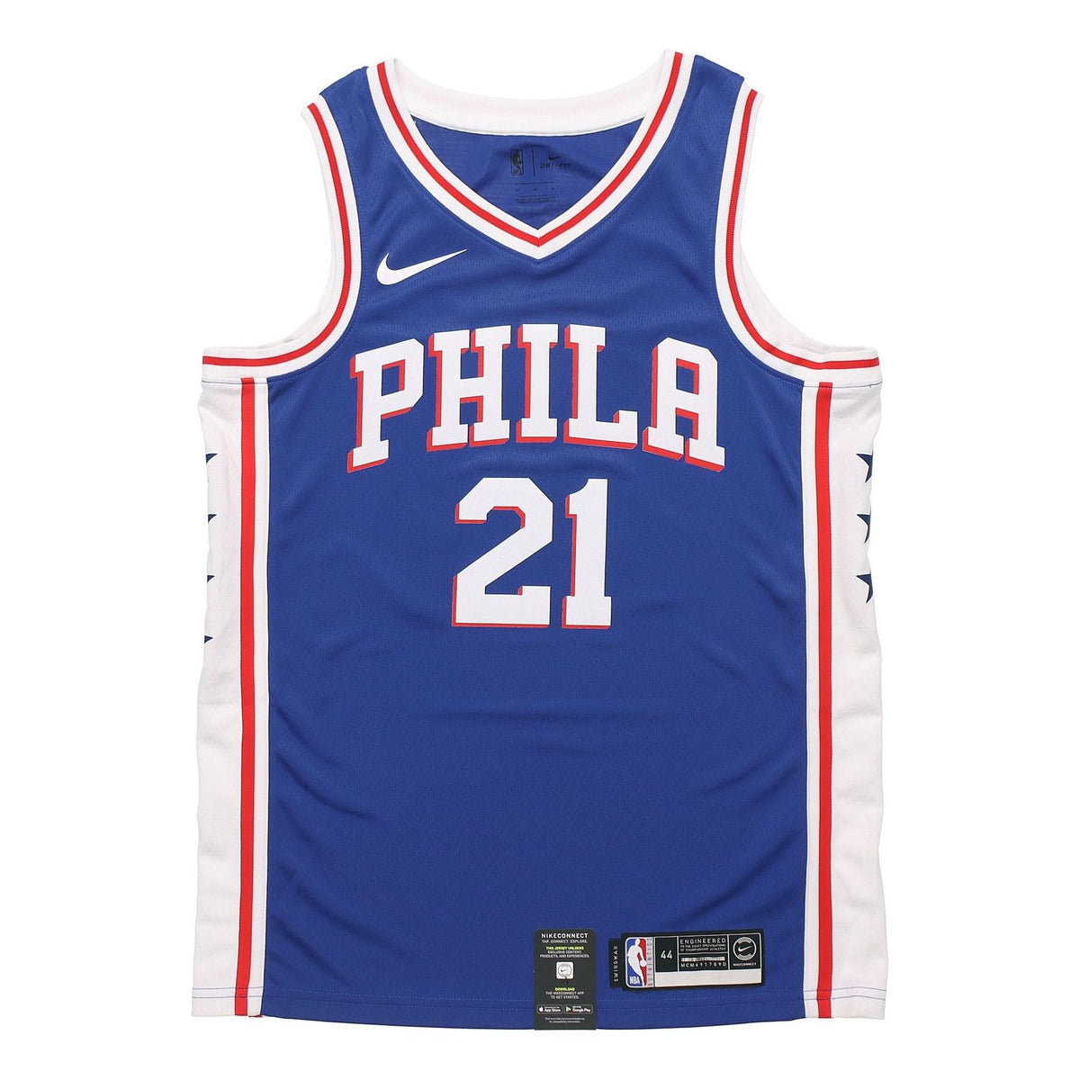 Men's Nike Joel Embiid Blue Philadelphia 76ers Authentic Jersey - Icon  Edition