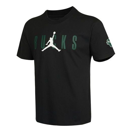 Air Jordan Milwaukee Bucks Basketball Sports Printing Round Neck Short ...