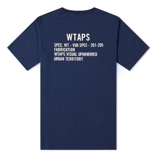 WTAPS Academy SS / Tee. Copo Letters Short-Sleeve Unisex Blue