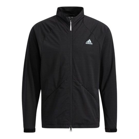 Men's adidas Solid Color Zipper Stand Collar Brand Logo Jacket Japanes ...