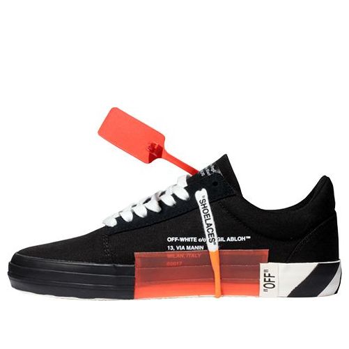 Off-White Black Low Top Sneakers 'Black White' OWFW18002 - KICKS CREW