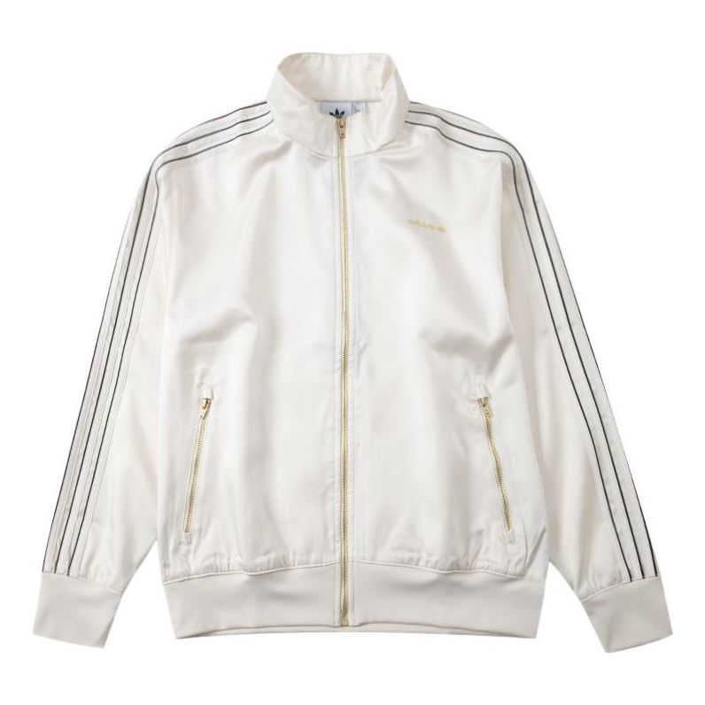 Men's adidas originals Solid Color Line Stand Collar Sports Jacket