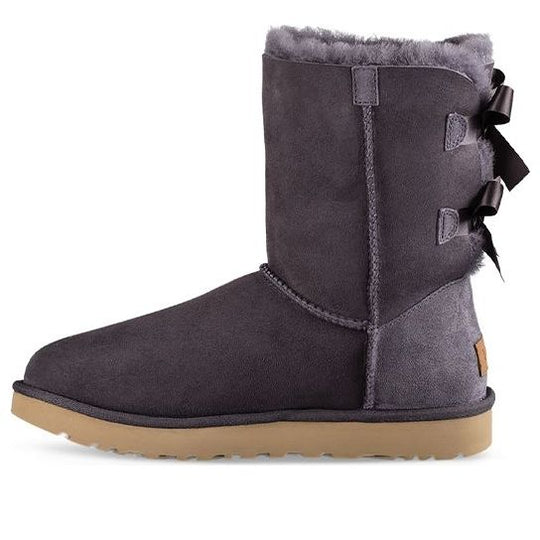 (WMNS) UGG Bailey Bow II 2.0 Fleece Lined Purple Gray 1016225-NHT