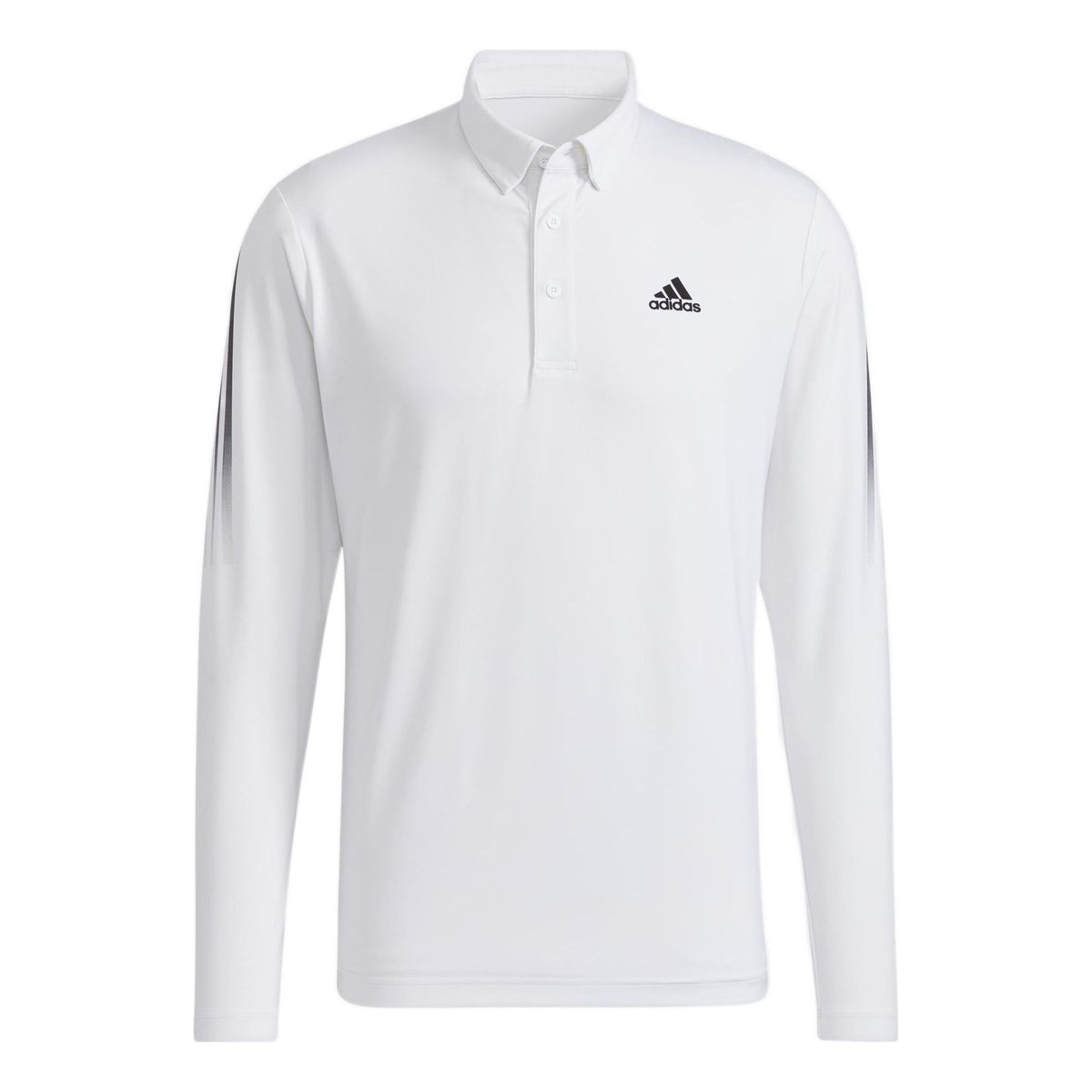 adidas Logo Stripe Long Sleeves Slim Fit Polo Shirt White HA3124 ...