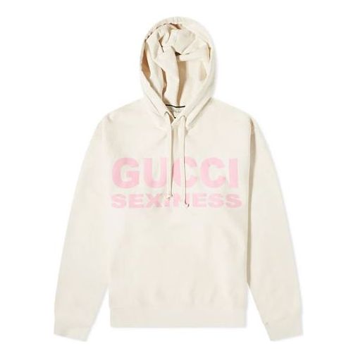 Men's GUCCI Sexiness Alphabet Printing Autumn Creamy White 569828-XJCK