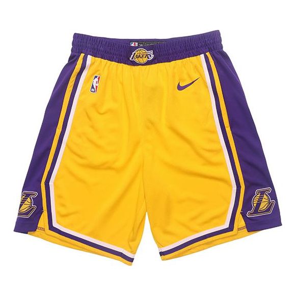 Nike NBA Basketball Sports Shorts SW Fan Edition Los Angeles Lakers Wh -  KICKS CREW