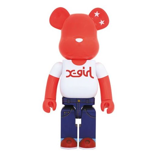 BE@RBRICK X girl 1000% 'White Red Blue' X-GIRL - KICKS CREW