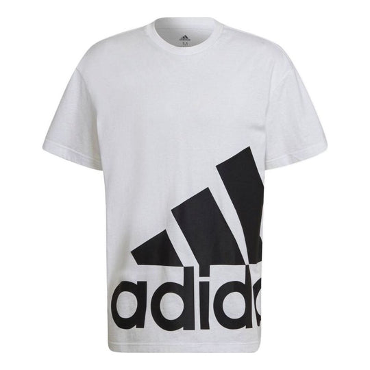 Men's adidas Contrasting Colors Large Lofo Short Sleeve White T-Shirt ...
