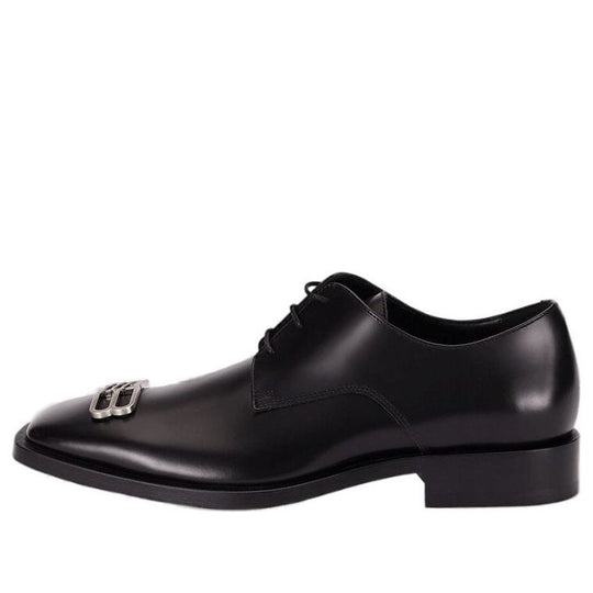 Balenciaga Rim Derby Leather Shoes 'Black' 712642WA8E11081