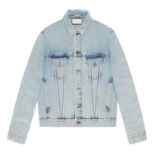 Gucci denim outlet jacket bear